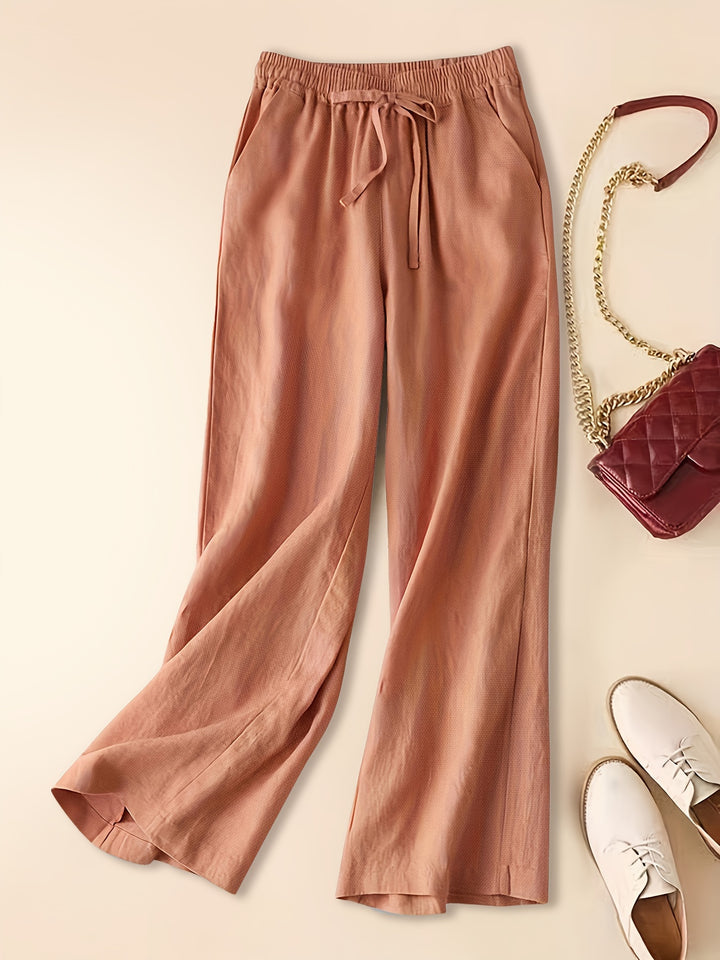 Amelia | Drawstring Wide Leg Pants