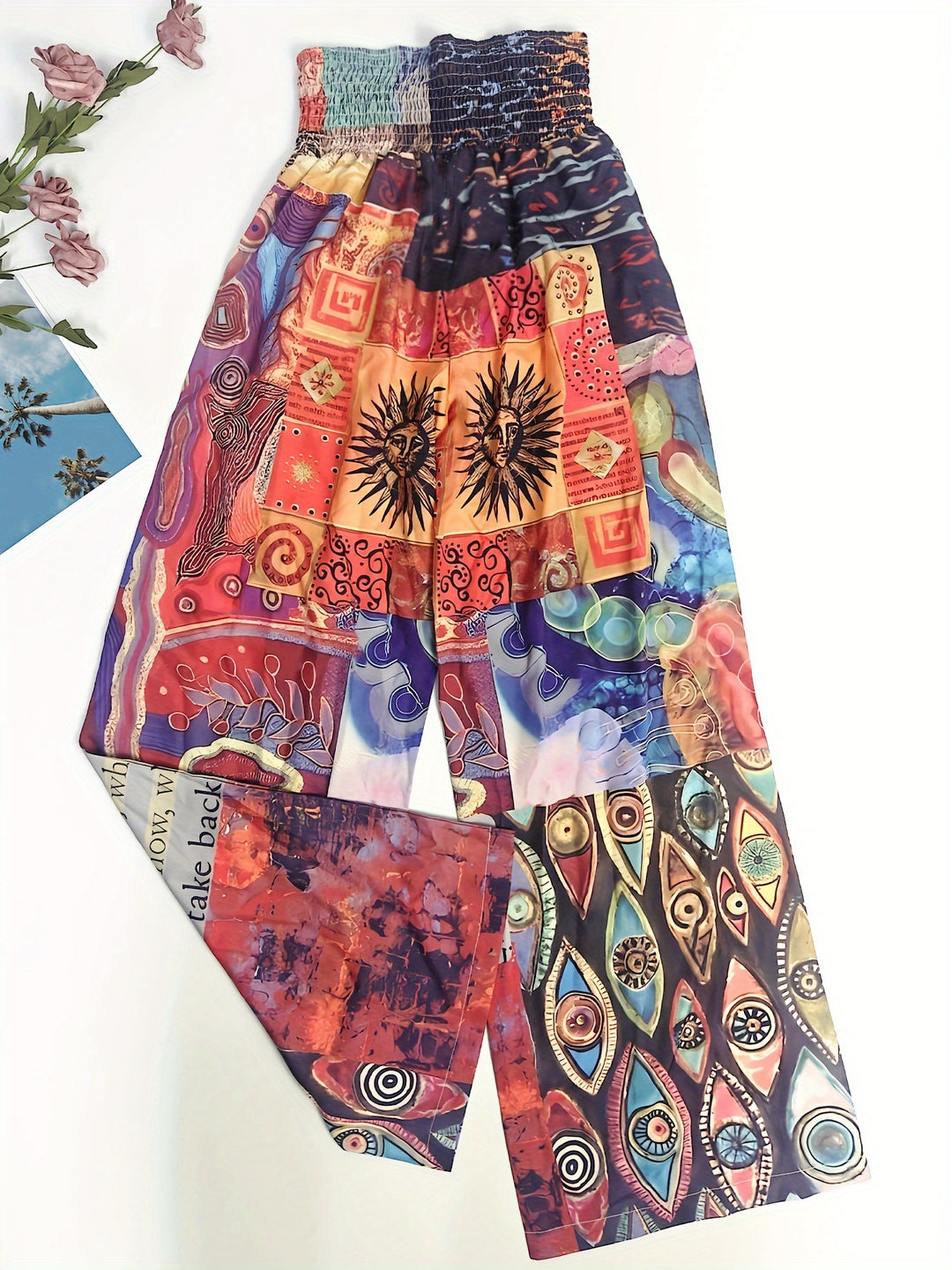 Mila | Patchwork Wide Leg Pants