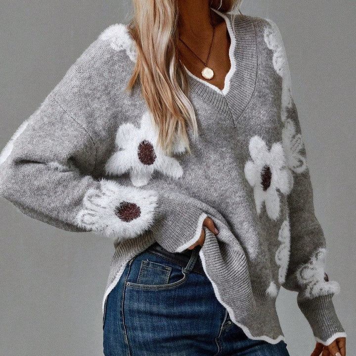 Elara | Blossom V-neck Sweater