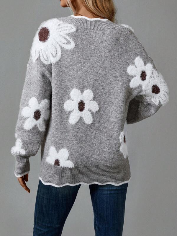 Elara | Blossom V-neck Sweater