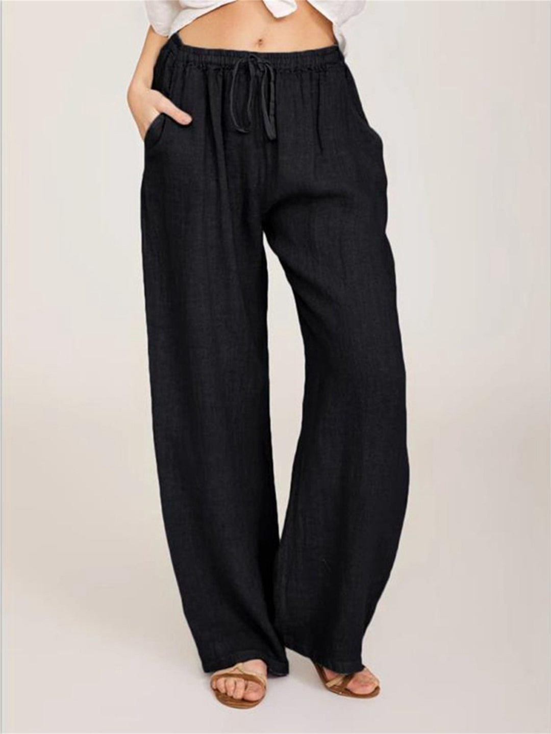 Emery | Drawstring Wide Leg Pants