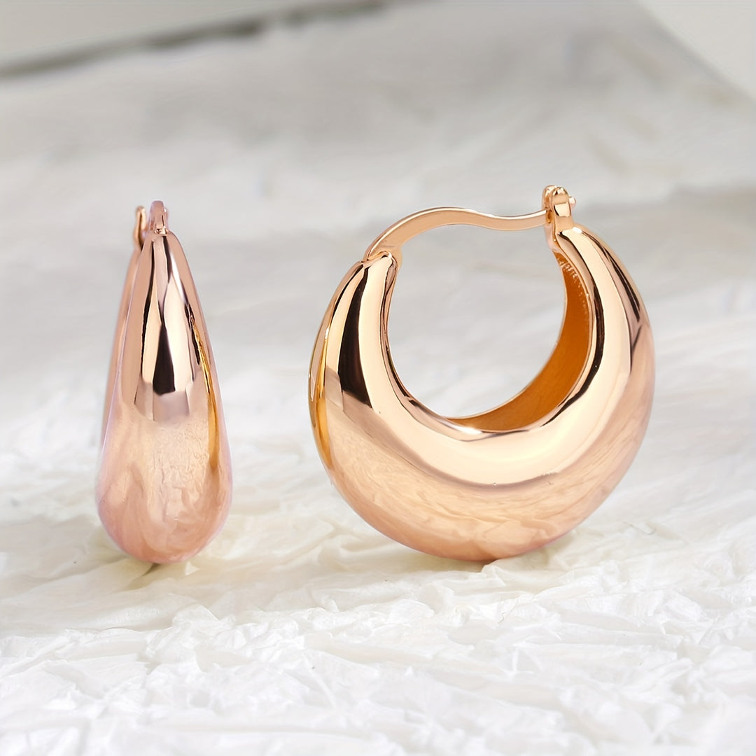 Sofia | Chunky 18K Gold Plated Huggie Hoop Earrings