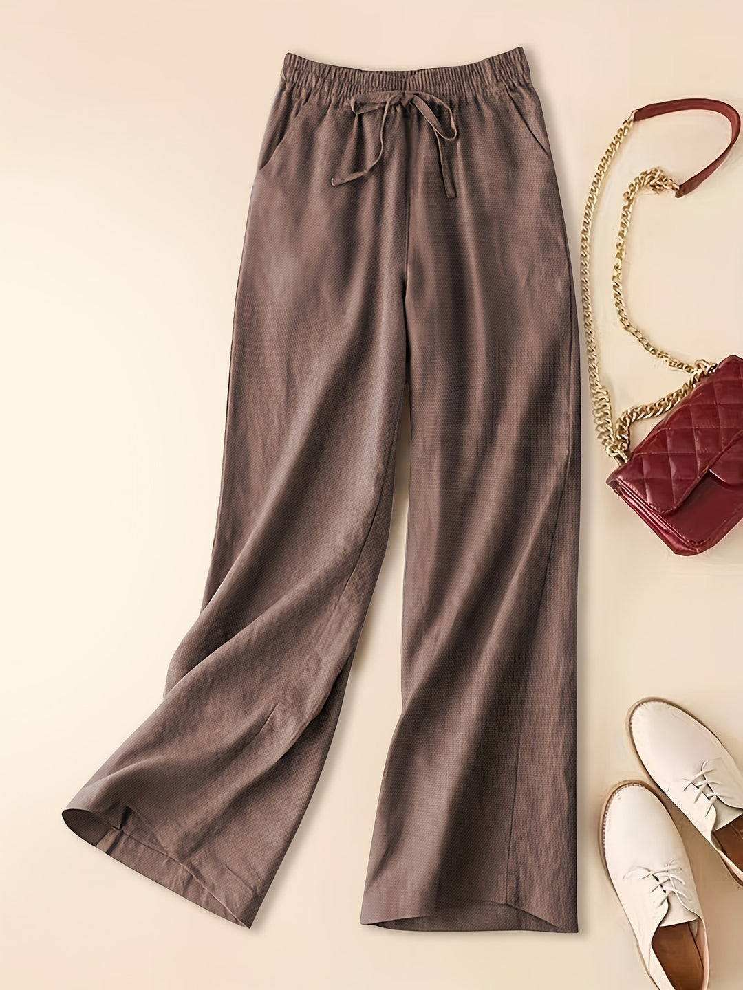 Amelia | Drawstring Wide Leg Pants