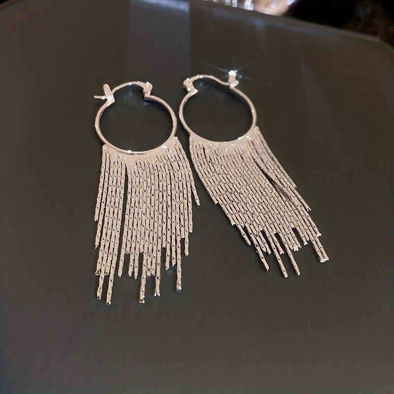 Stella | Sparkling Tassel Dangle Earrings