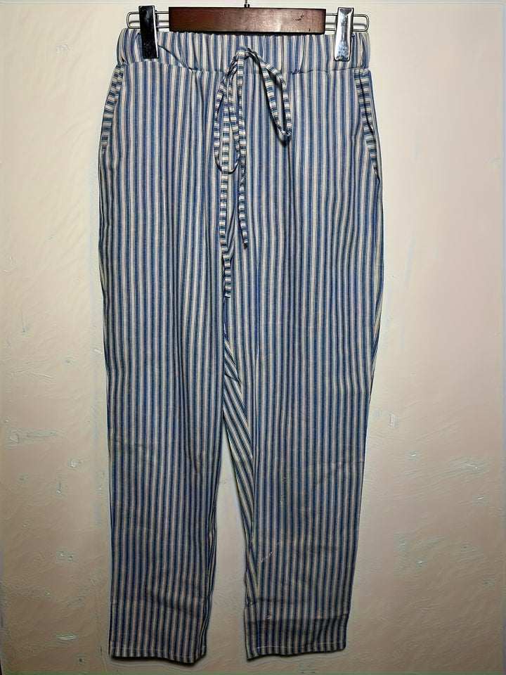 Ella | Striped Drawstring Pants