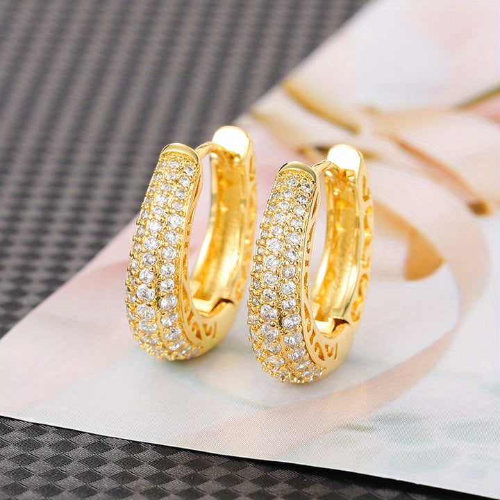 Elise | Sparkling Zirconia Hoop Earrings