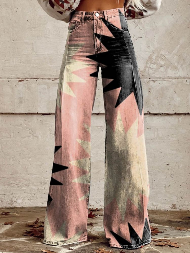 Angelina | Geometric Wide Pants