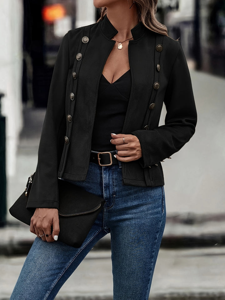 Amara | Solid Double Breasted Jacket