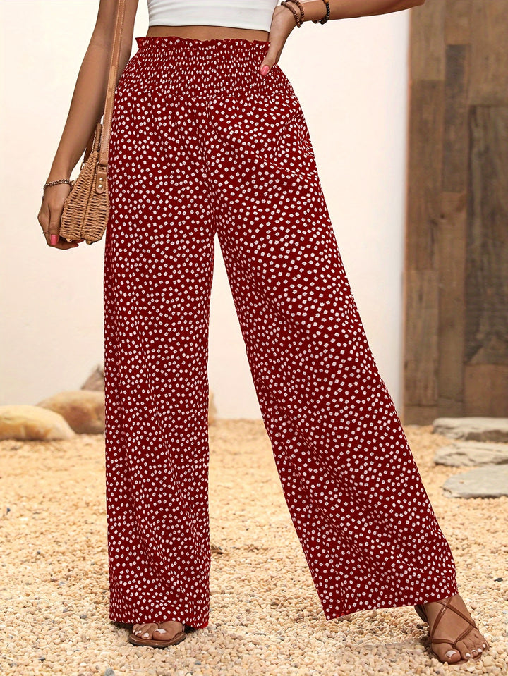 Isabella | Allover Print Wide Leg Pants