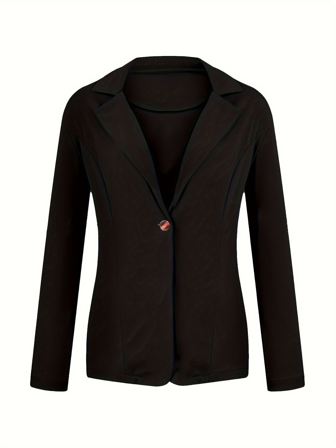 Lena | Solid Lapel Button Blazer Jacket