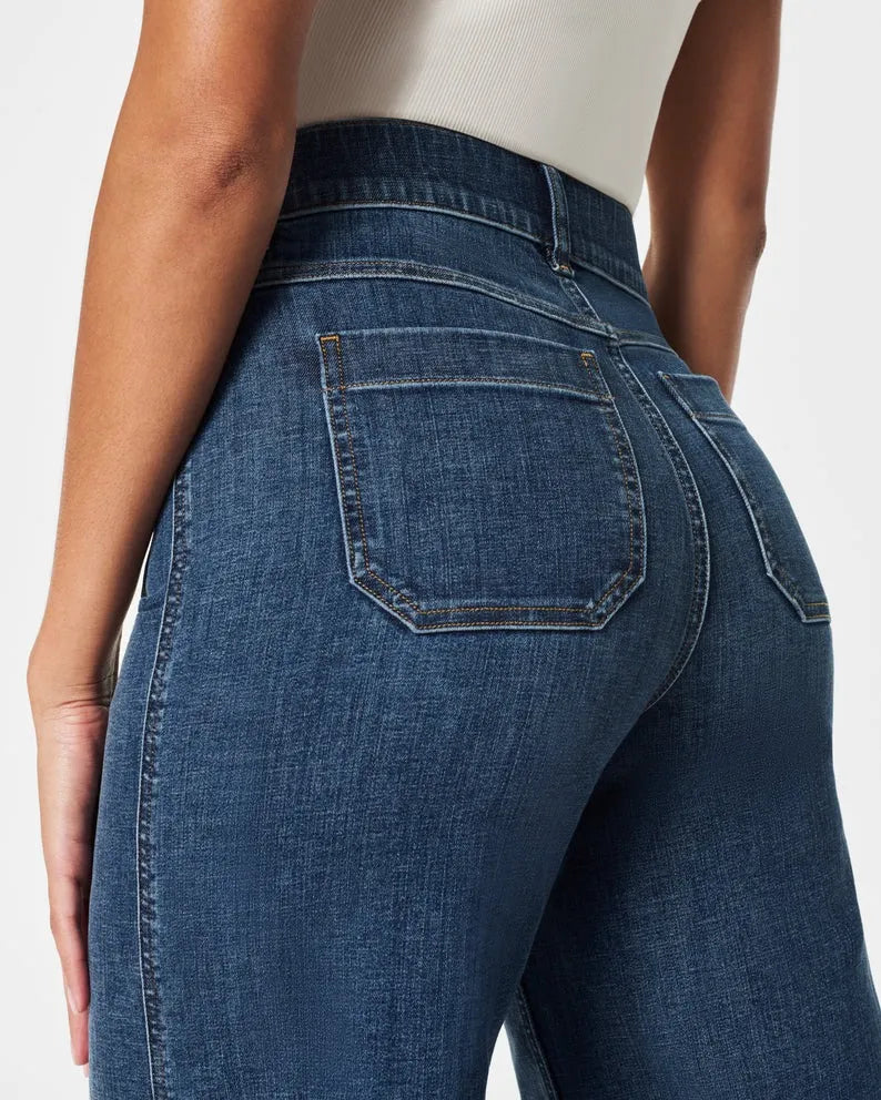 Bellia | Sculpting Cropped Wide-Leg Jeans