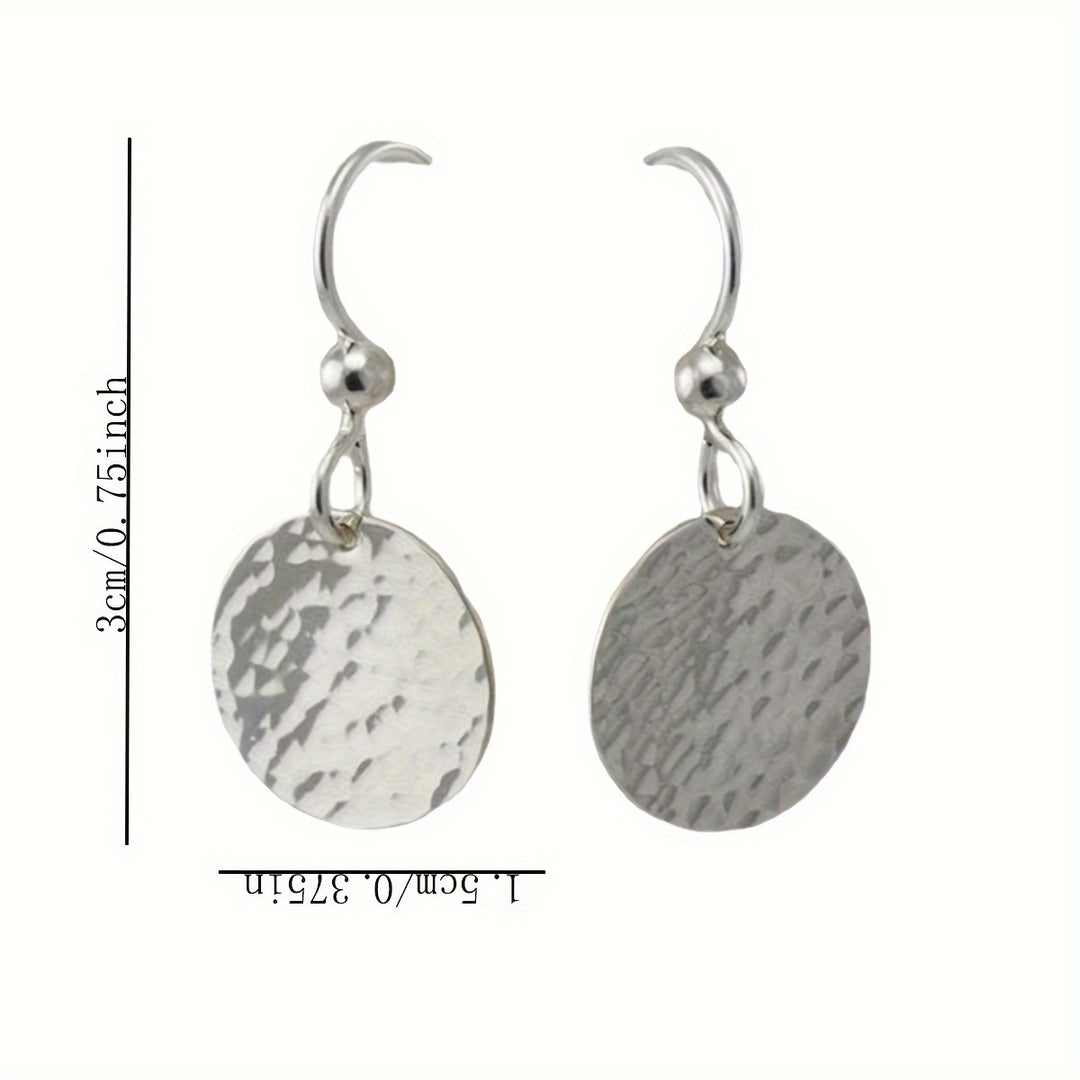 Nova | Vintage Hammered Round Dangle Earrings