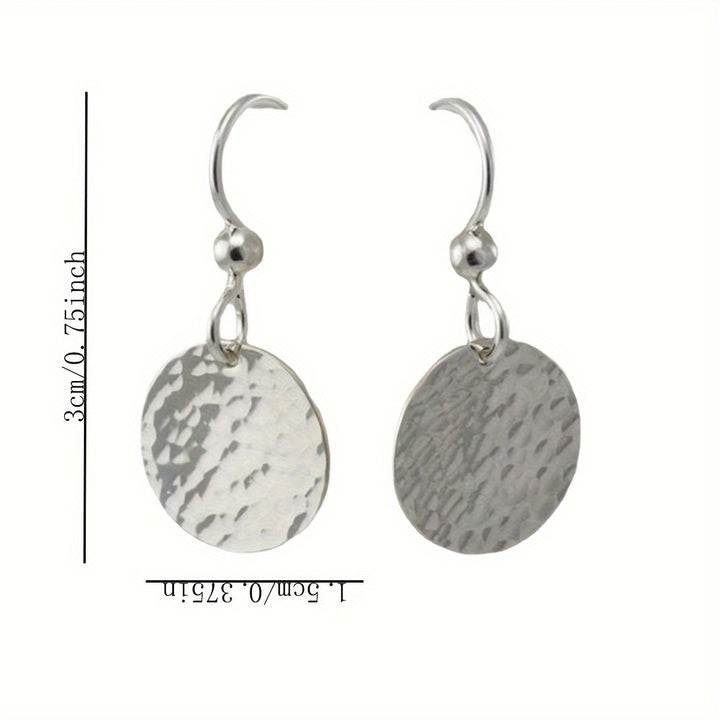 Nova | Vintage Hammered Round Dangle Earrings