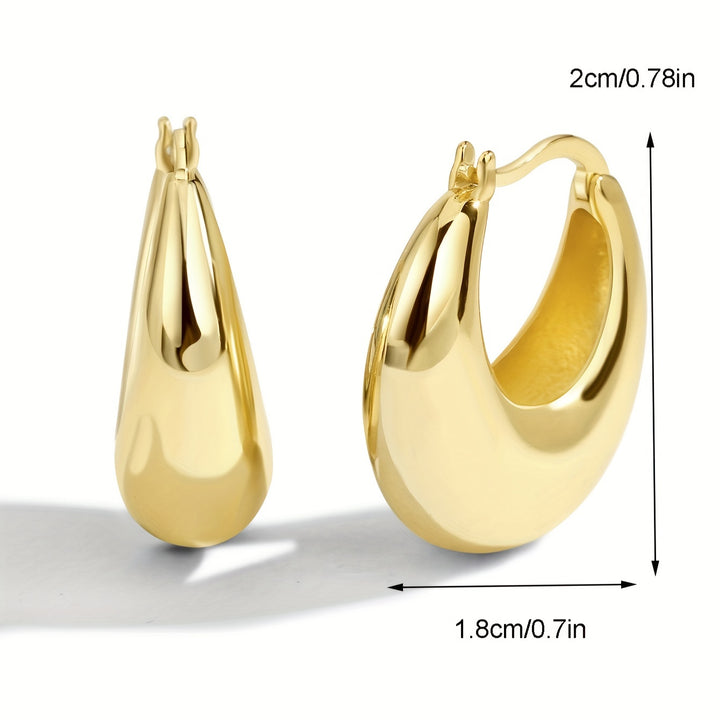 Sofia | Chunky 18K Gold Plated Huggie Hoop Earrings