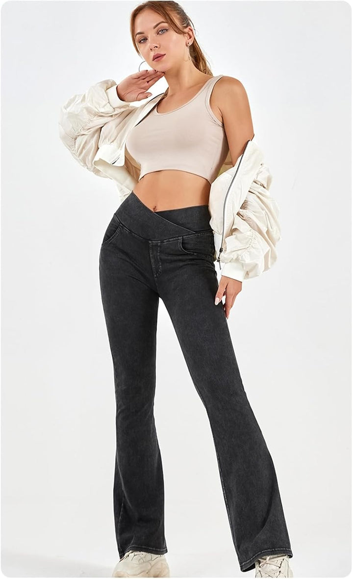 Laura | Sculpting Crossover Flare Jeans