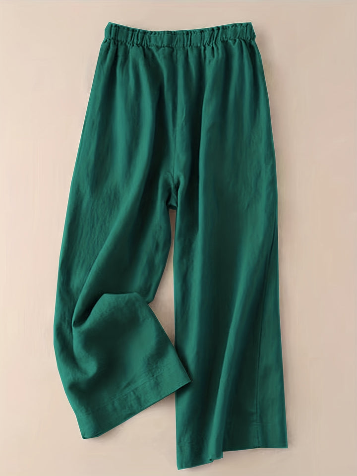 Maya | Solid Elastic Waist Pants