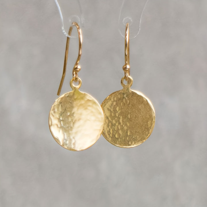 Nova | Vintage Hammered Round Dangle Earrings