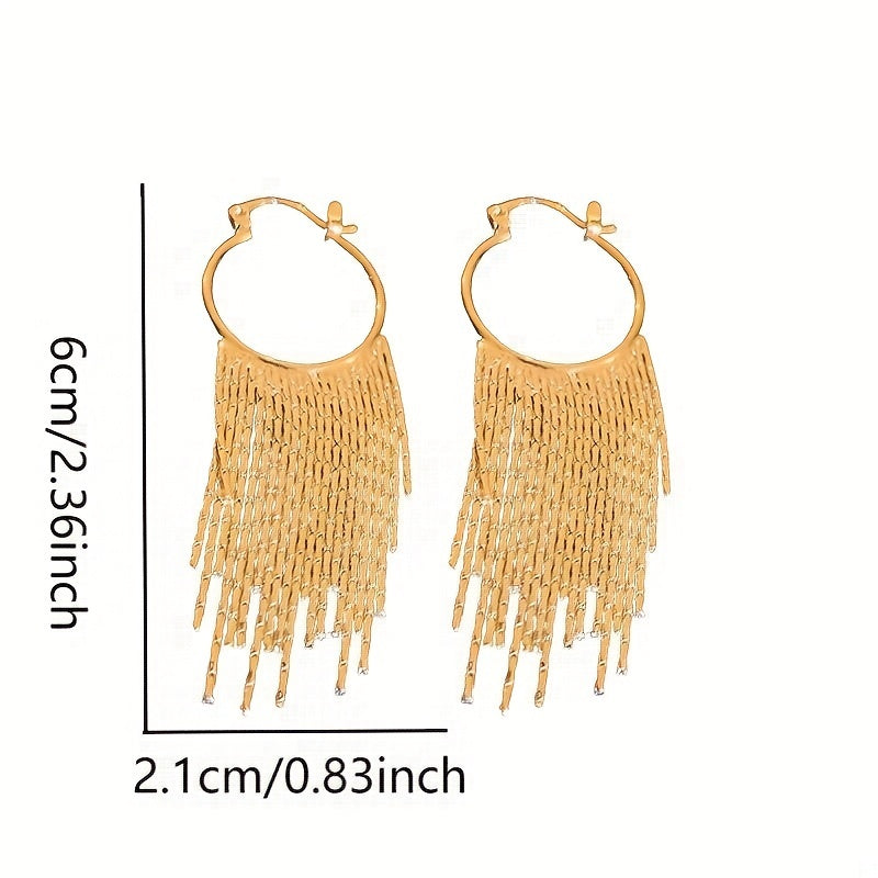 Stella | Sparkling Tassel Dangle Earrings