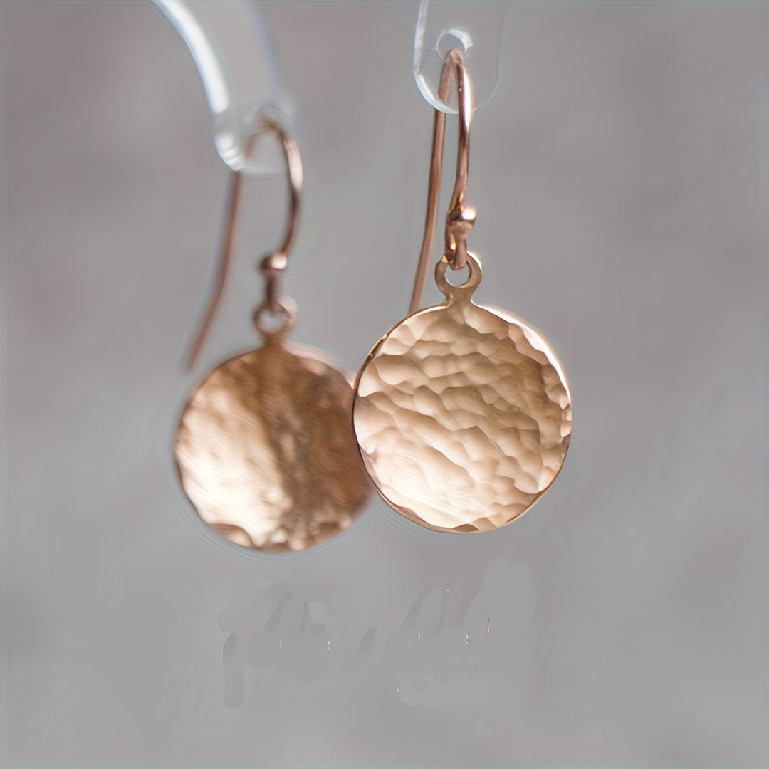 Nova | Vintage Hammered Round Dangle Earrings