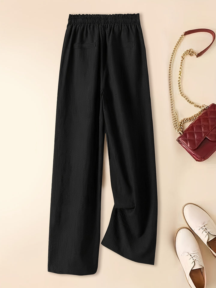 Amelia | Drawstring Wide Leg Pants