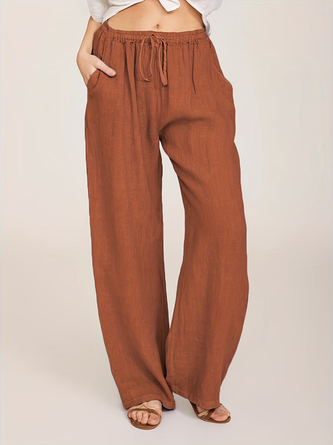 Emery | Drawstring Wide Leg Pants