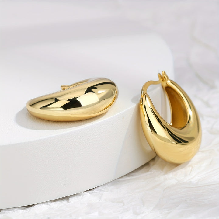 Sofia | Chunky 18K Gold Plated Huggie Hoop Earrings