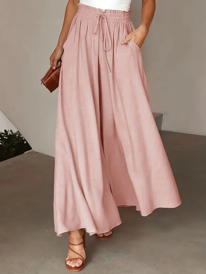 Luna | Tied Waist Wide Leg Pants