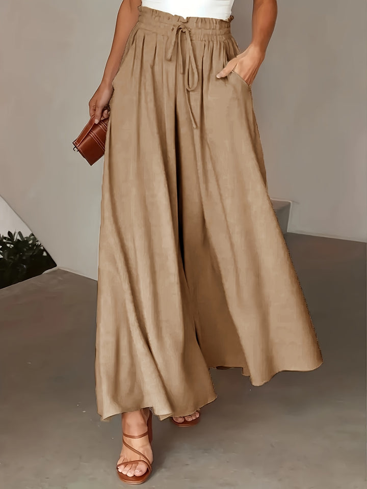 Luna | Tied Waist Wide Leg Pants