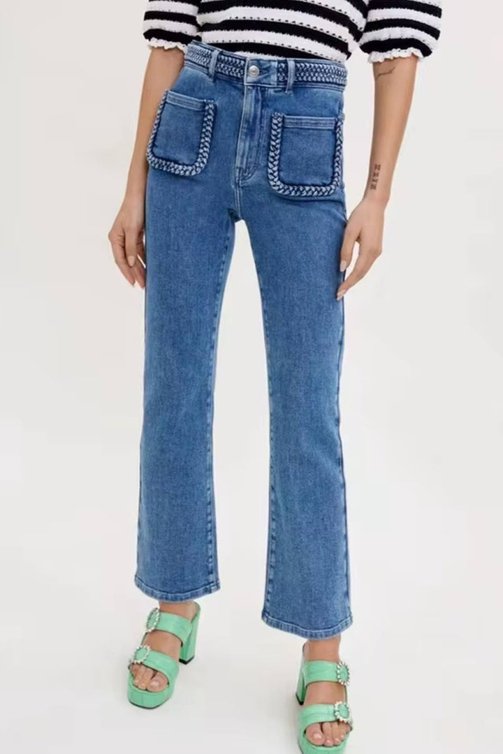 Zadi | Braided Kick Flare Jeans