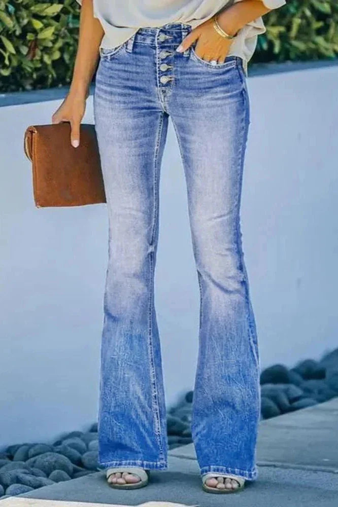 Tiala | Vintage High Waisted Flare Jeans