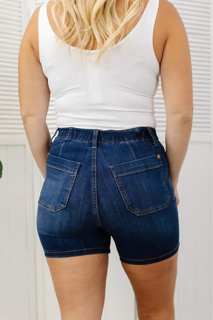 Eliza | Sculpting Elasticated Waist Denim Shorts