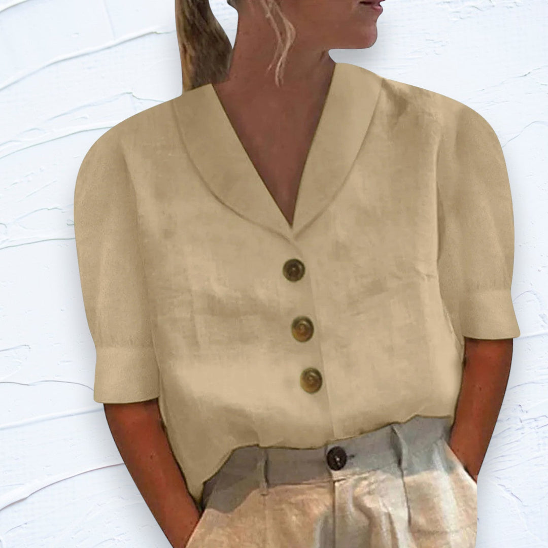 Sofie | Top with collar and buttons