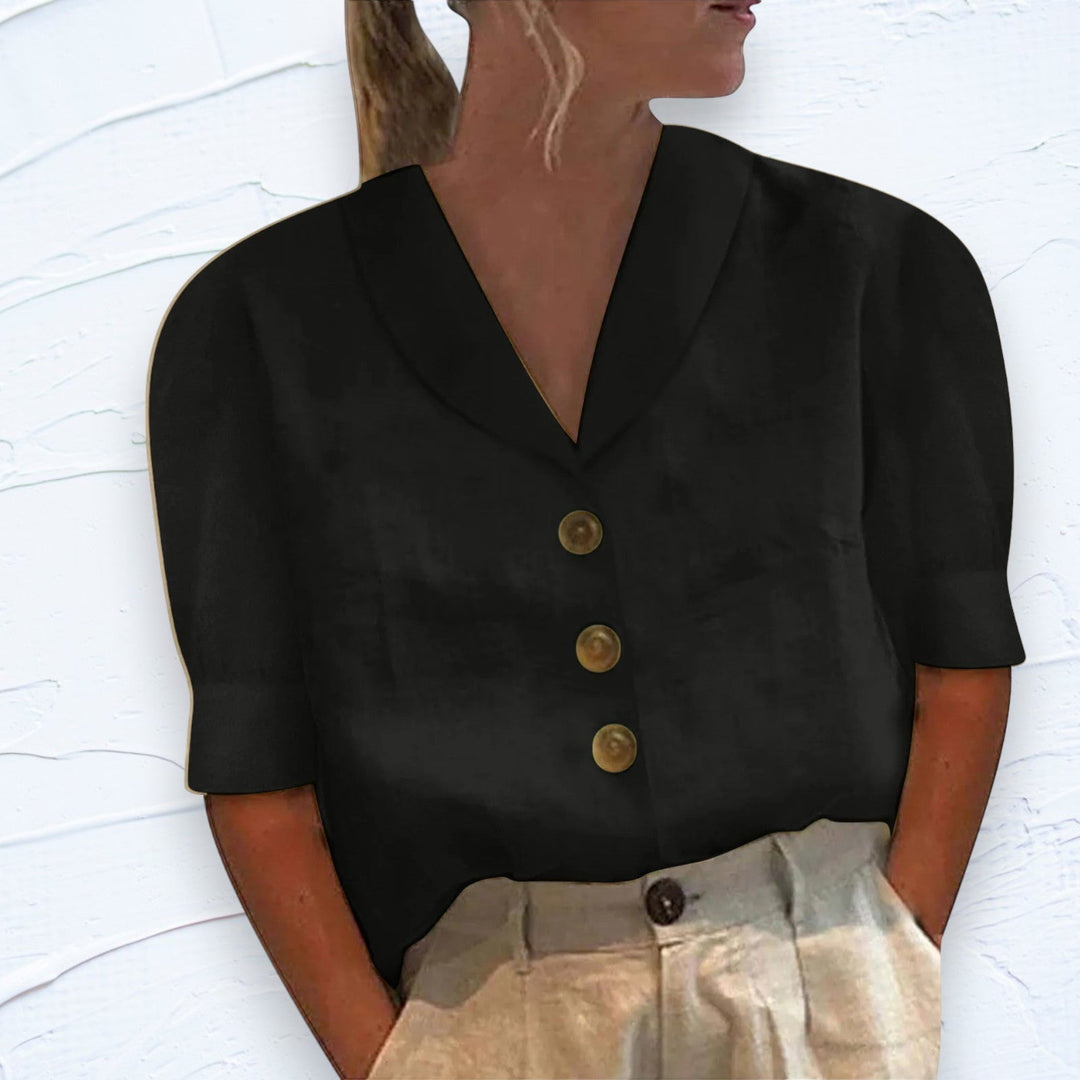 Sofie | Top with collar and buttons