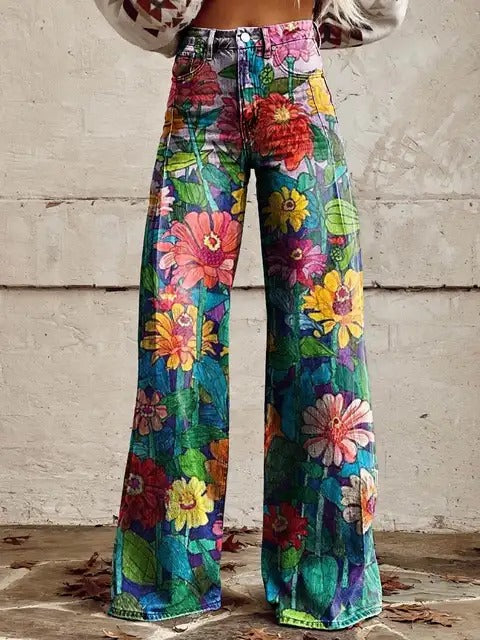 Iris | Garden Bloom Wide-Leg Pants