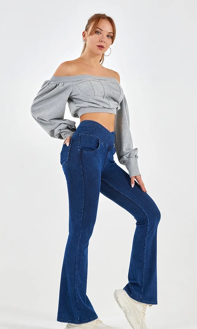 Laura | Sculpting Crossover Flare Jeans