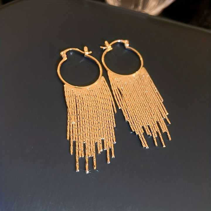 Stella | Sparkling Tassel Dangle Earrings