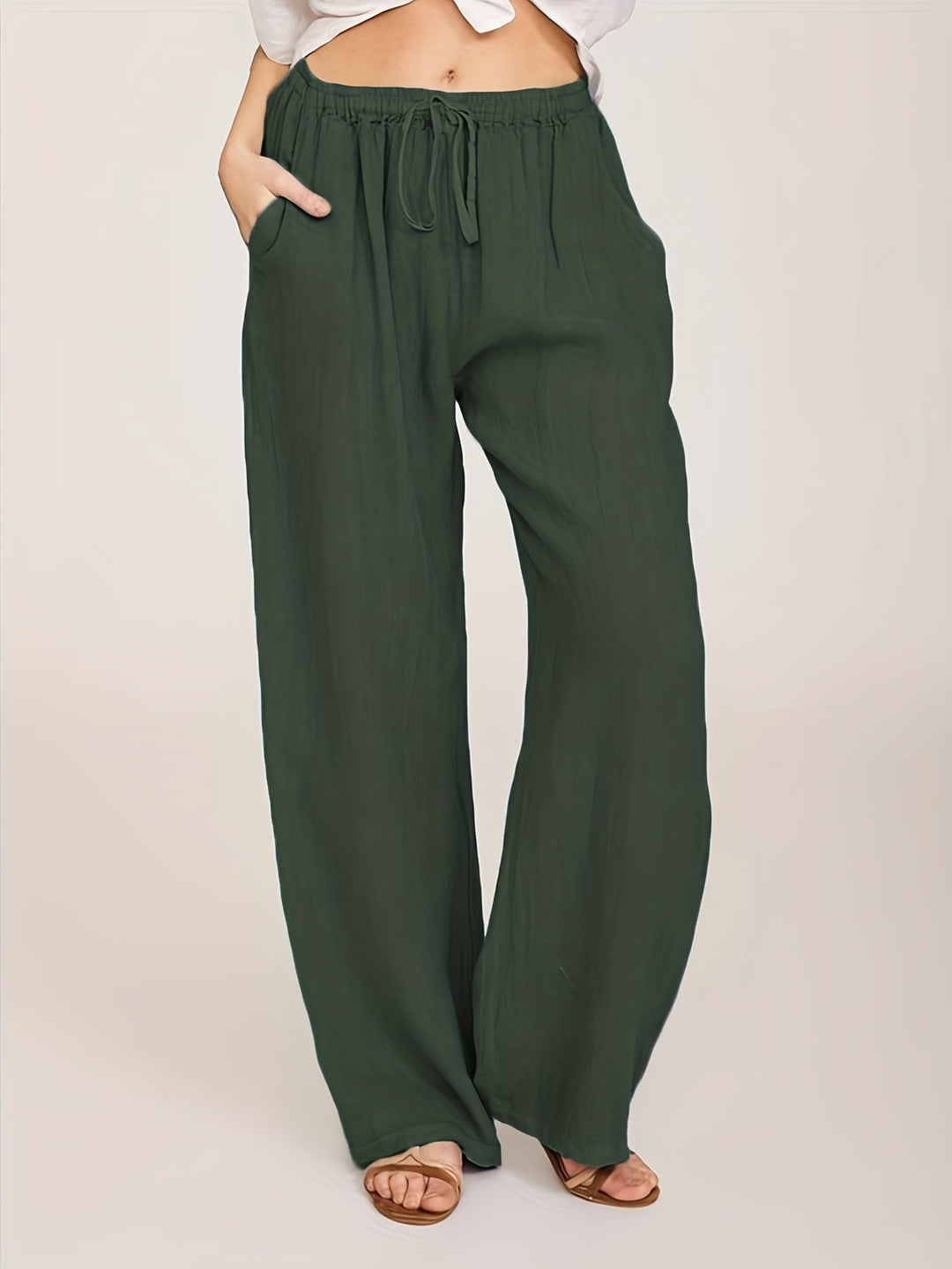 Emery | Drawstring Wide Leg Pants