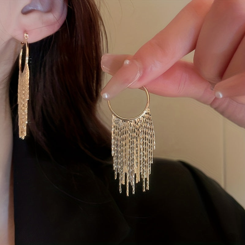 Stella | Sparkling Tassel Dangle Earrings