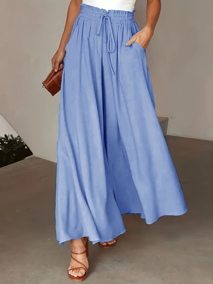 Luna | Tied Waist Wide Leg Pants