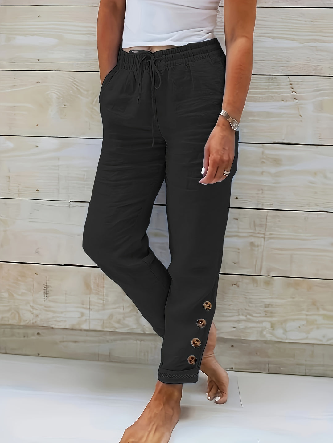 Grace | Drawstring Cotton Pants