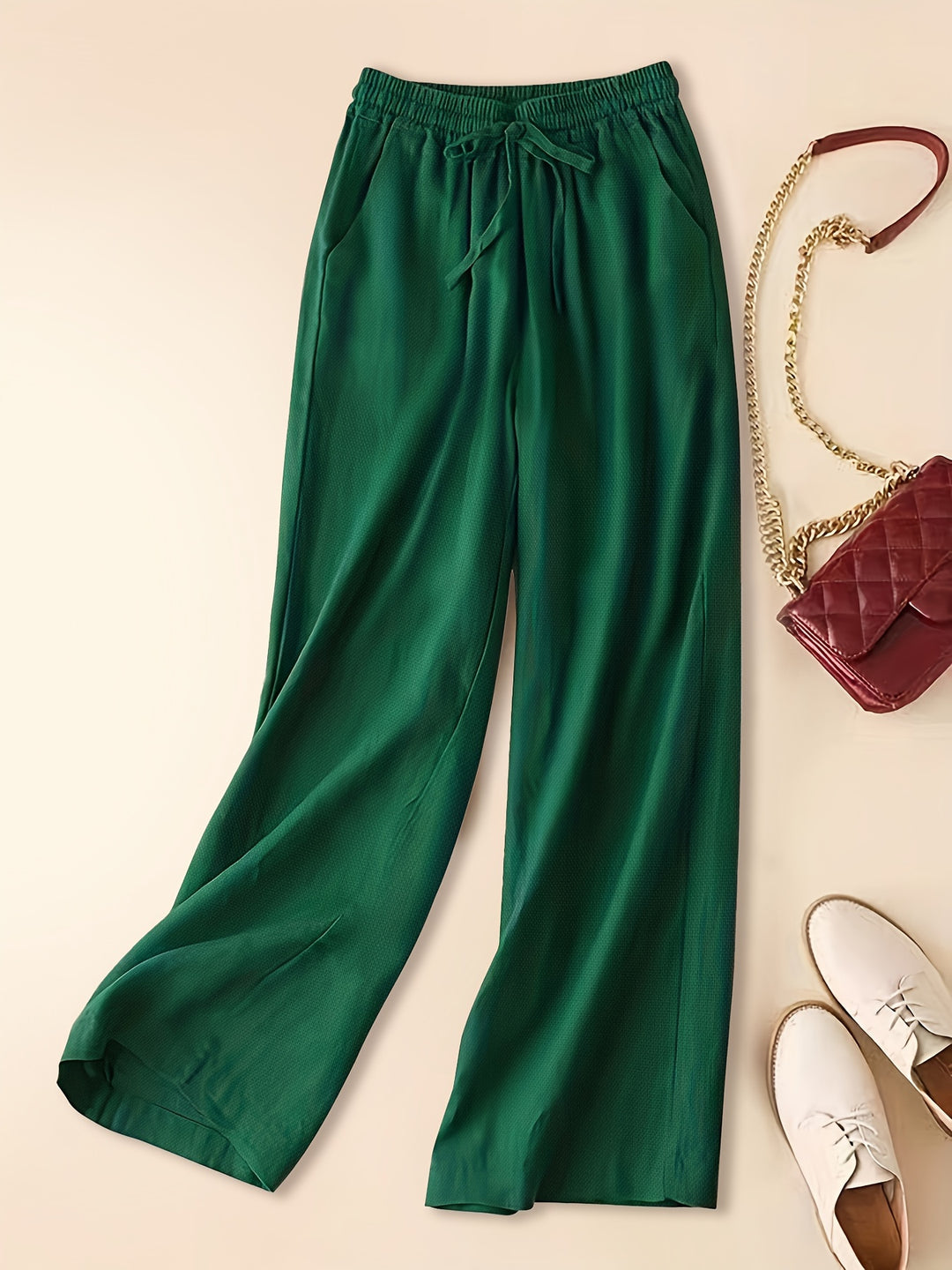 Amelia | Drawstring Wide Leg Pants