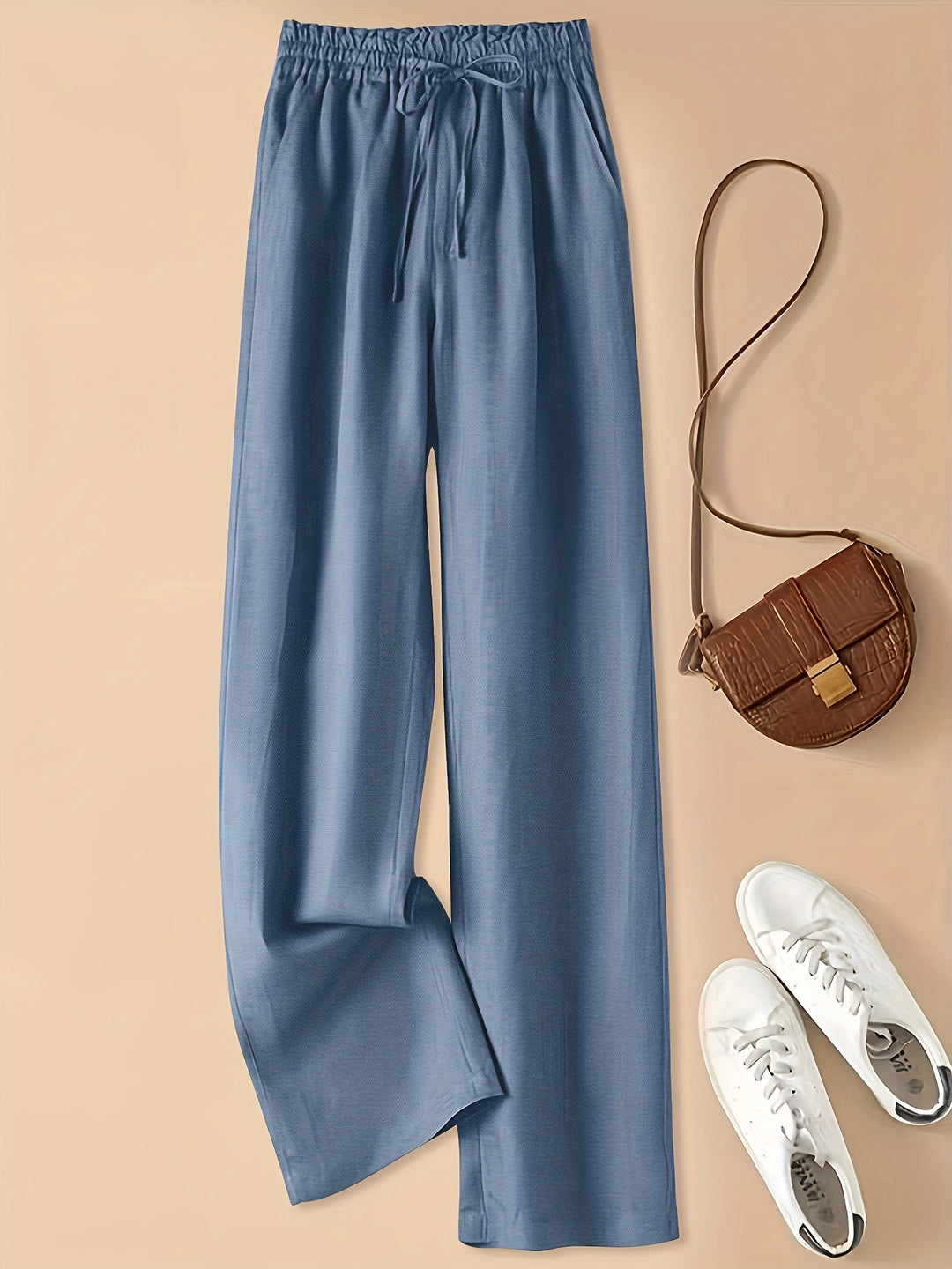 Eva | Elastic Waist Wide Leg Pants