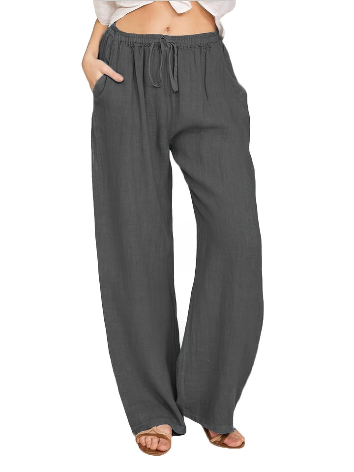 Emery | Drawstring Wide Leg Pants