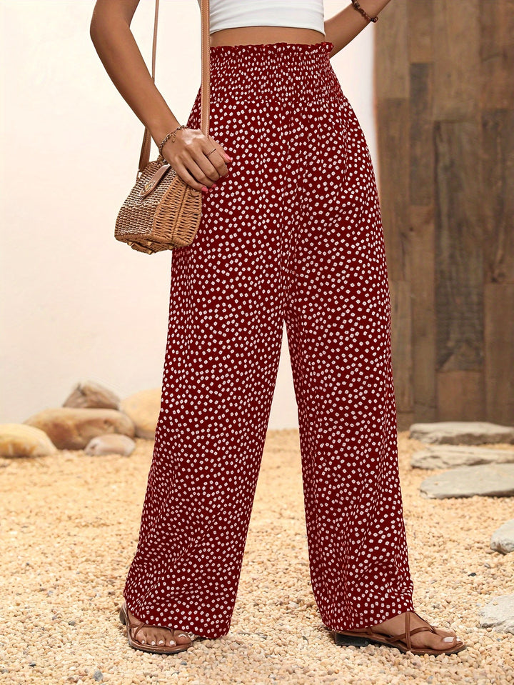 Isabella | Allover Print Wide Leg Pants