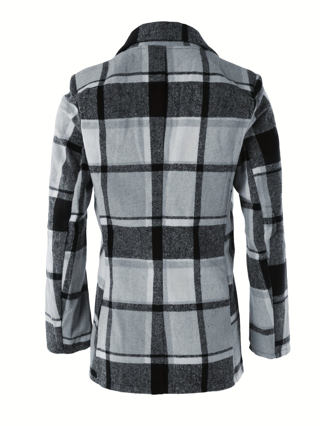 Isla | Plaid Button-Down Lapel Coat