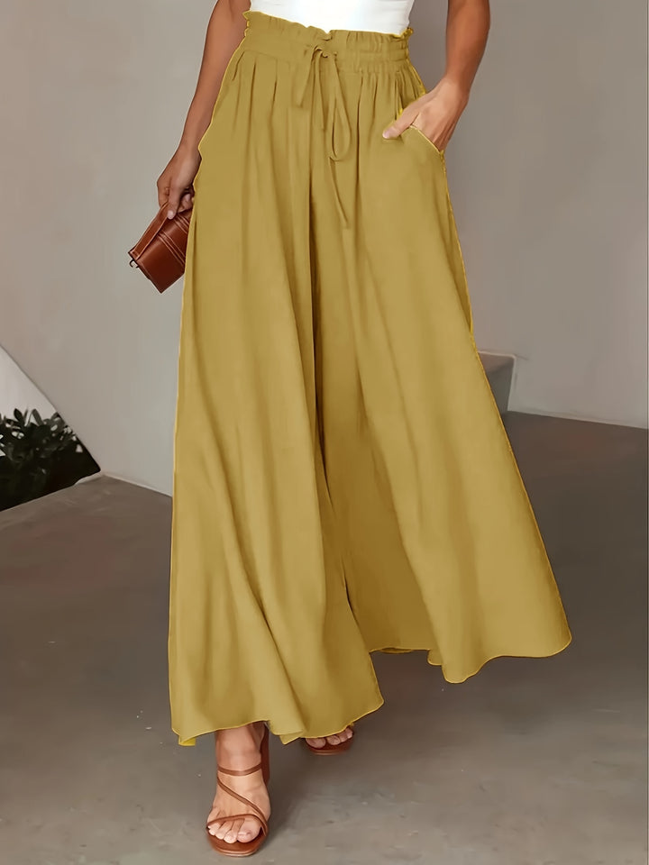 Luna | Tied Waist Wide Leg Pants