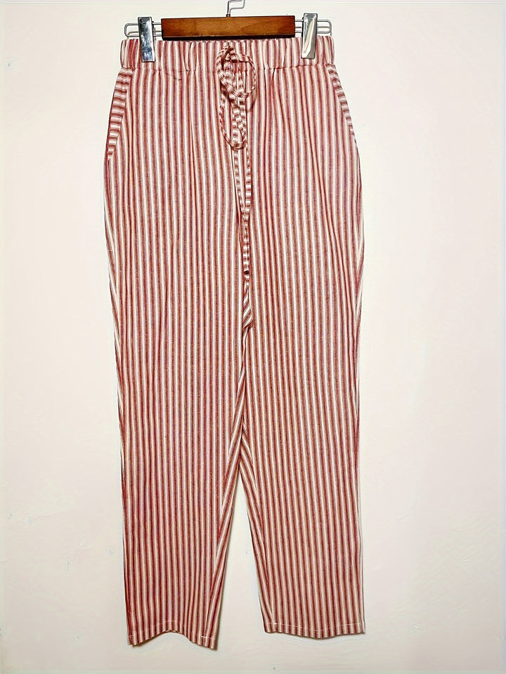 Ella | Striped Drawstring Pants