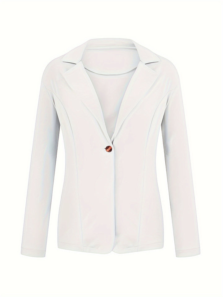 Lena | Solid Lapel Button Blazer Jacket