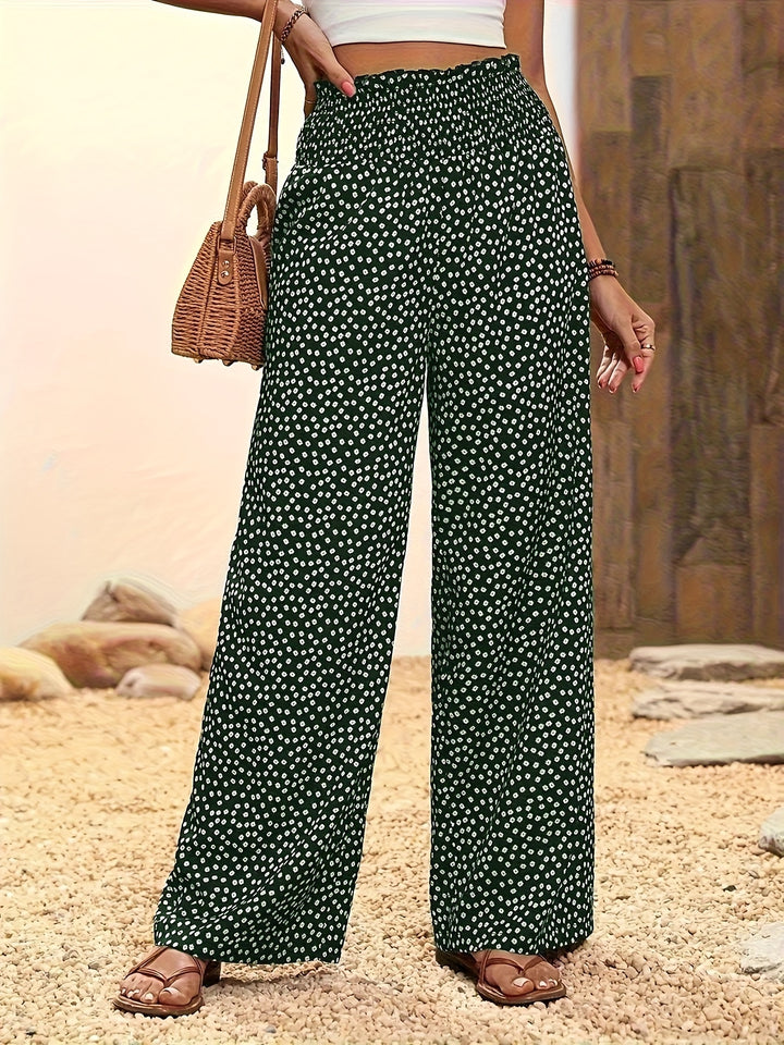 Isabella | Allover Print Wide Leg Pants