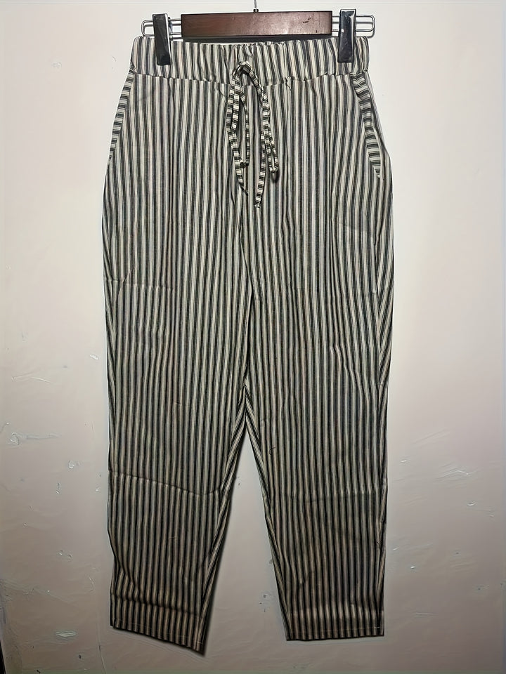 Ella | Striped Drawstring Pants